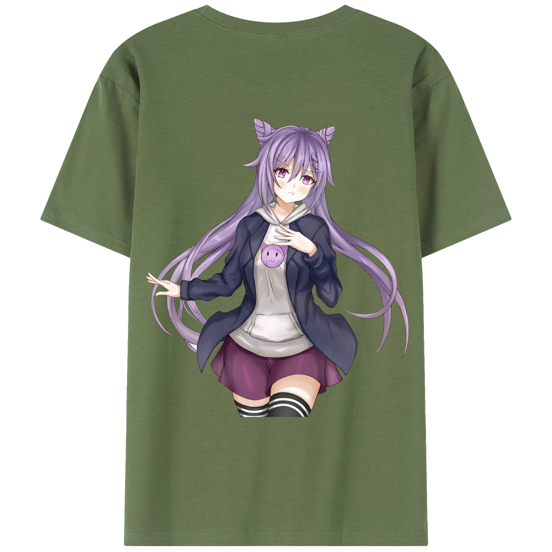 げんし神 刻晴 こくせい genshin Kokusei 綿100％ メンズ半袖Tシャツ（バックプリント） 通気性